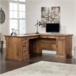 Palladia 2 Piece L Shaped Computer Desk and 3 Shelf Bookcase Set in Vintage Oak