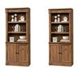 (Set of 2) Cabin Inspired 3 Shelf Bookcase in Rustic Vintage Oak