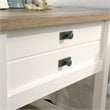 Sauder Cottage Road 1 Drawer Nightstand in Soft White and Lintel Oak