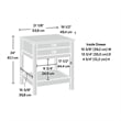 Sauder Cottage Road 1 Drawer Nightstand in Soft White and Lintel Oak
