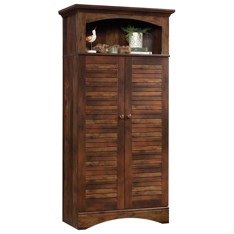 Sauder Harbor View Storage Cabinet In Curado Cherry 423661