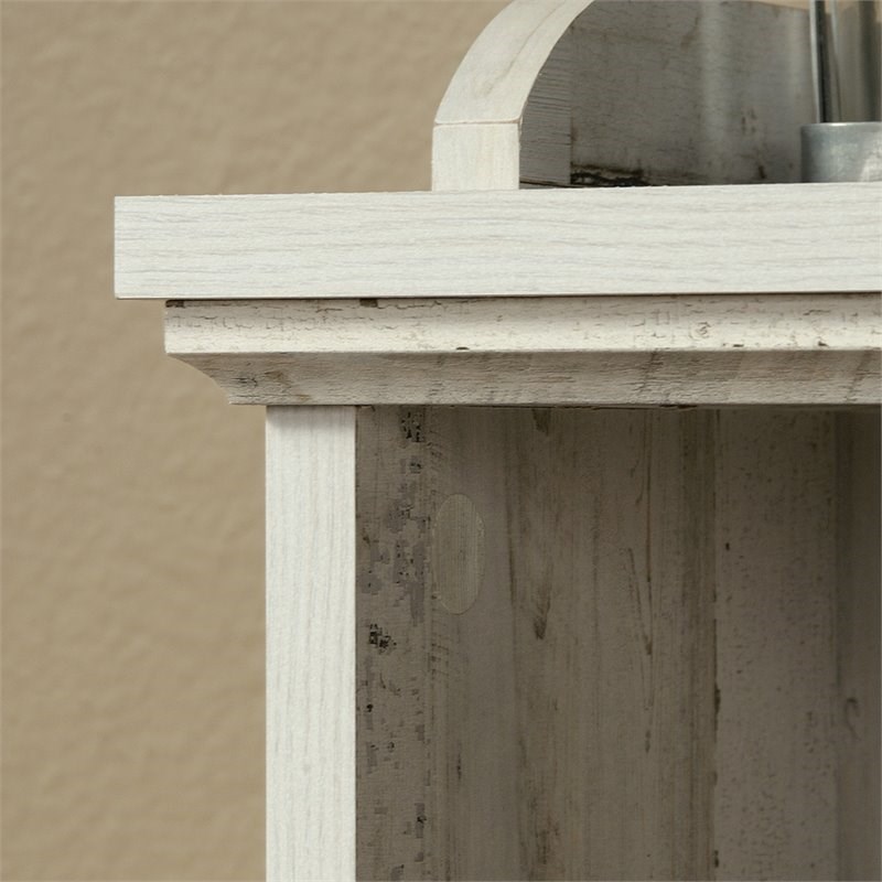 Sauder Barrister Lane Engineered Wood 10-Cube Bookcase in White Plank