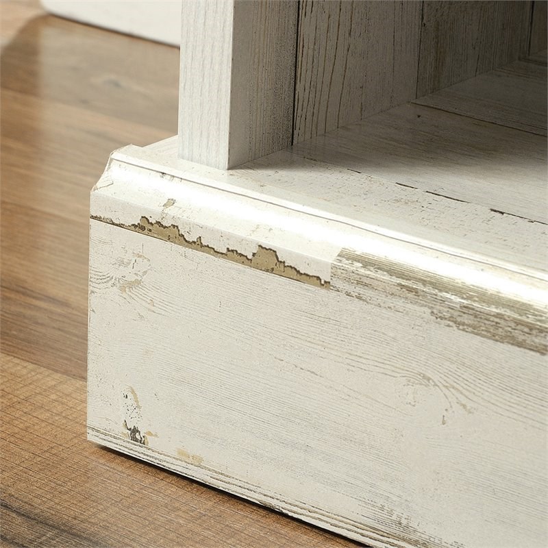 Sauder Barrister Lane Engineered Wood 10-Cube Bookcase in White Plank