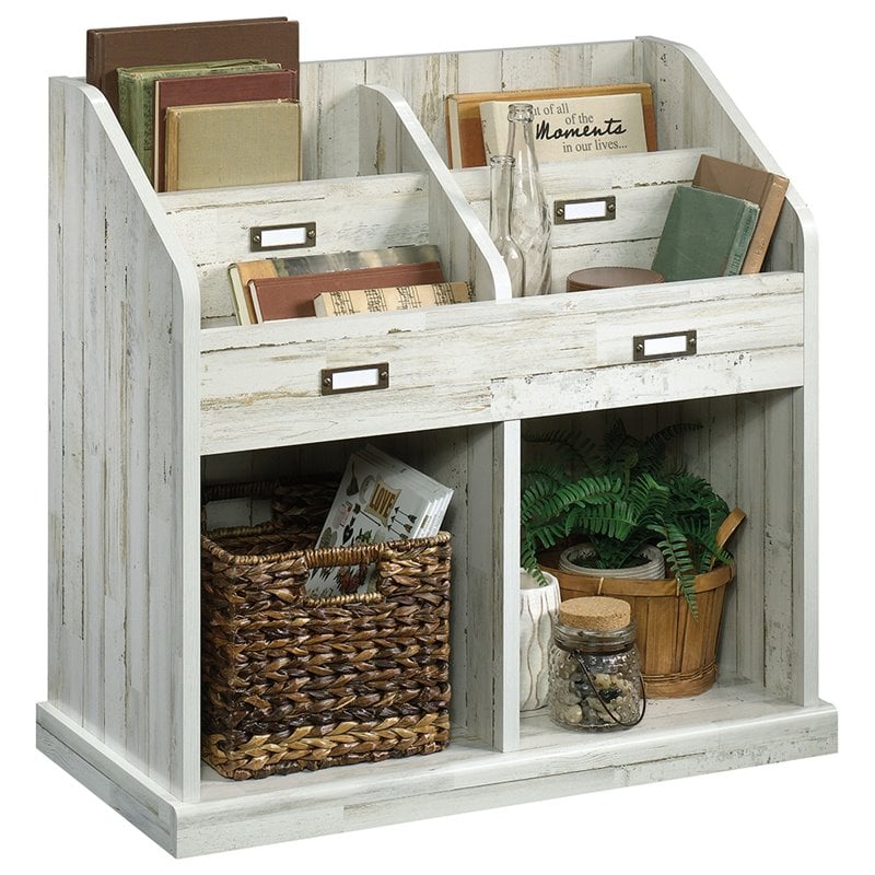 Sauder Barrister Lane Bookcase in White Plank 423675