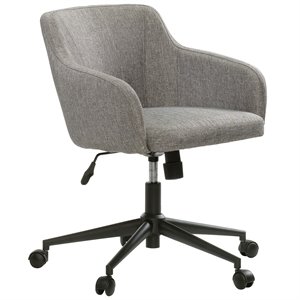 sauder harvey park adjustable swivel office chair in gray