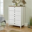 Sauder Cottage Road Engineered Wood 4 Drawer Chest in Soft White and Lintel Oak