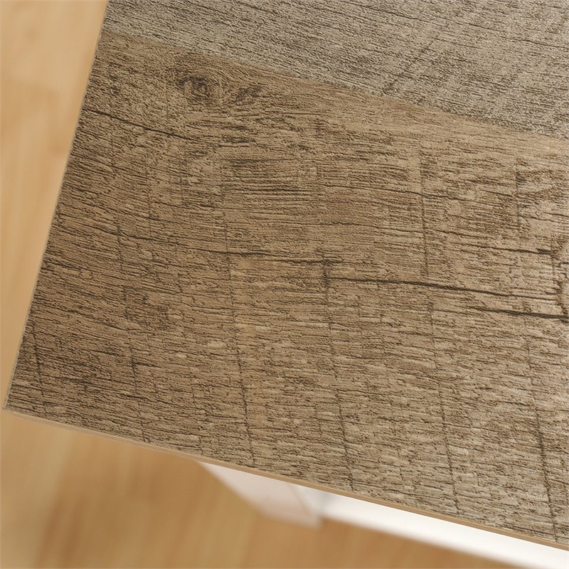 Sauder Cottage Road Engineered Wood 4 Drawer Chest in Soft White and Lintel Oak