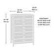 Sauder Cottage Road Engineered Wood 4 Drawer Chest in Soft White and Lintel Oak