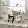 Sauder Trestle Engineered Wood Executive Desk in Chalked Chestnut
