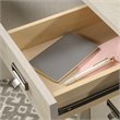 Sauder Trestle Engineered Wood Executive Desk in Chalked Chestnut