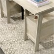 Sauder Trestle Engineered Wood Executive Desk in Chalked Chestnut