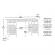 Sauder Trestle Engineered Wood Executive Desk in Chalked Chestnut