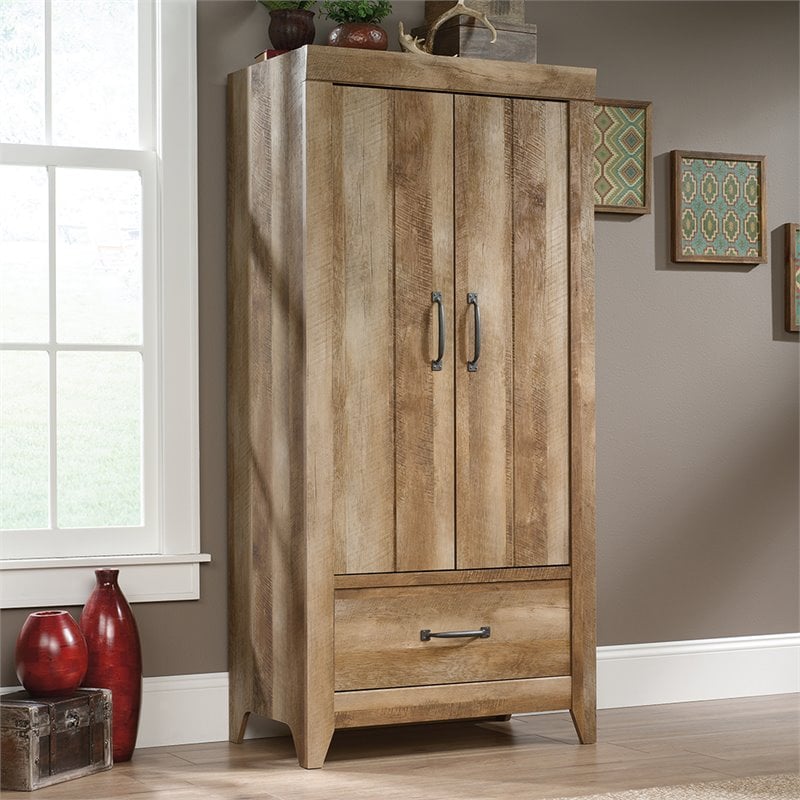 Sauder Adept Wardrobe In Craftsman Oak 424141