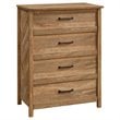 Sauder Cannery Bridge Engineered Wood 4-Drawer Chest in Sindoori Mango/Natural