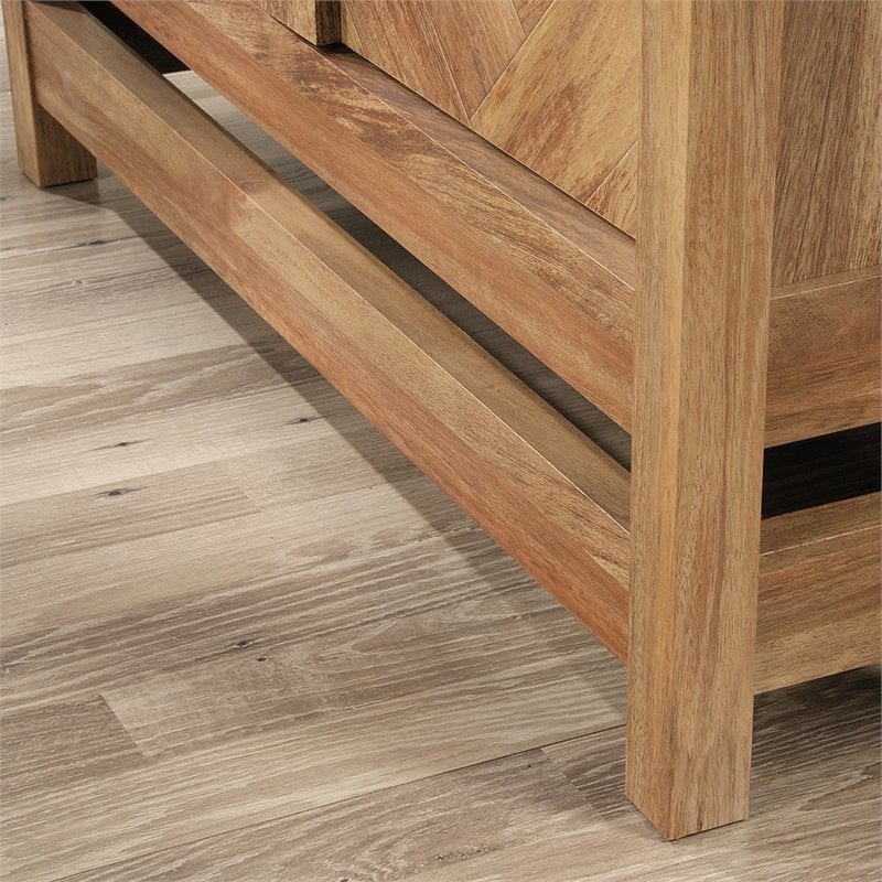 Sauder Cannery Bridge Engineered Wood Storage Cabinet in Sindoori Mango/Natural