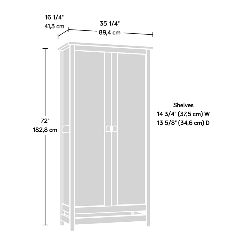 Sauder Cannery Bridge Engineered Wood Storage Cabinet in Sindoori Mango/Natural