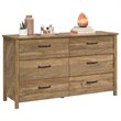 Sauder Cannery Bridge Engineered Wood 6-Drawer Dresser in Sindoori Mango/Natural