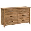 Sauder Cannery Bridge Engineered Wood 6-Drawer Dresser in Sindoori Mango/Natural