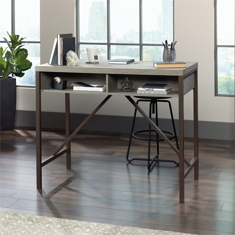 Sauder Manhattan Gate Writing Desk in Mystic Oak and Brown 422387