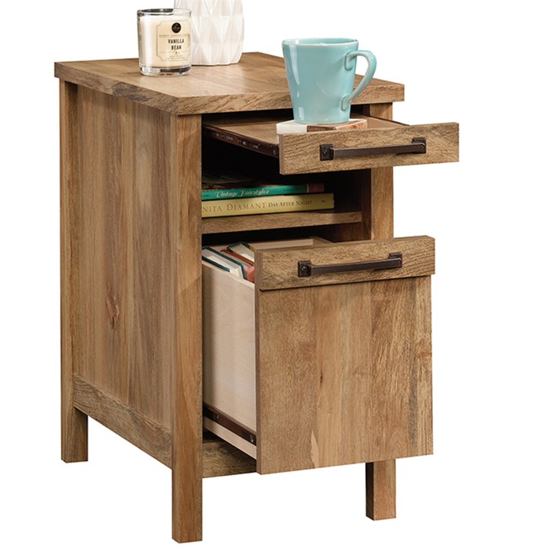 Sauder Cannery Bridge 1 Drawer End Table in Sindoori Mango 