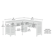 Sauder Cannery Bridge Engineered Wood L-Shaped Desk in Sindoori Mango/Natural