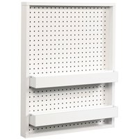 White Finish Sauder 423412 Craft Pro Wall Mount Thread Storage & Peg Board 