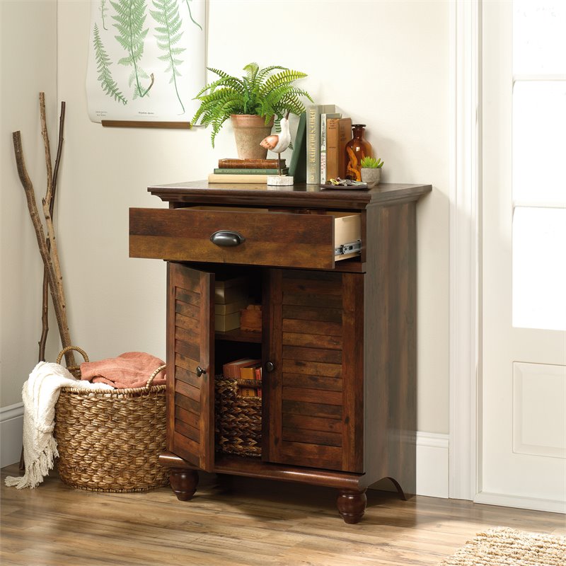 Sauder Harbor View Contemporary Entryway Wood Storage in Curado