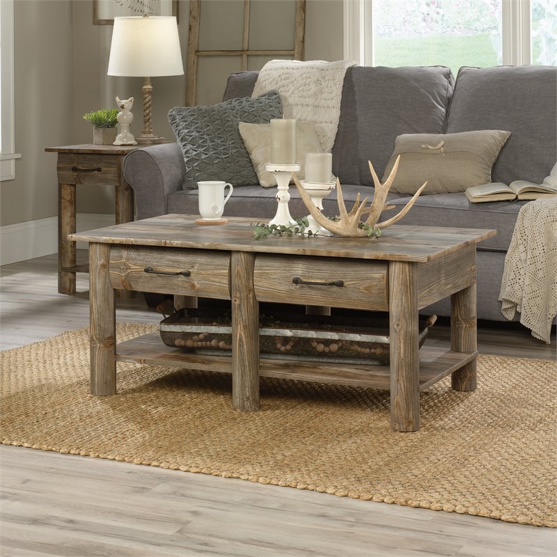 Sauder Boone Mountain Contemporary Wood Coffee Table in ...