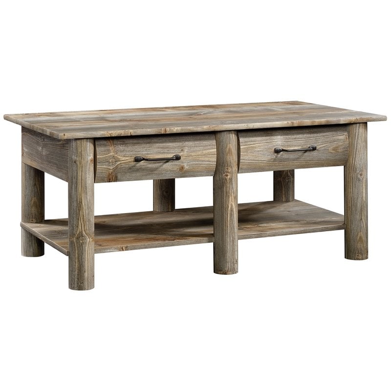 Sauder Boone Mountain Contemporary Wood, Contemporary Rustic Coffee Tables