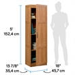 Sauder Engineered Wood Storage Pantry in Highland Oak Finish