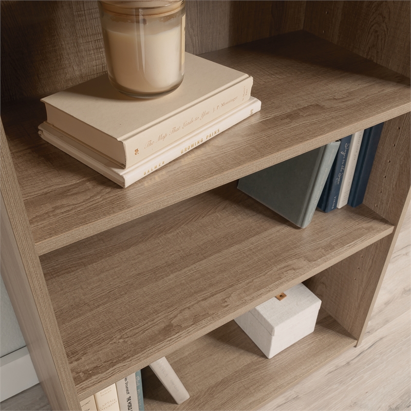 Sauder Beginnings Engineered Wood 3-Shelf Bookcase in Summer Oak