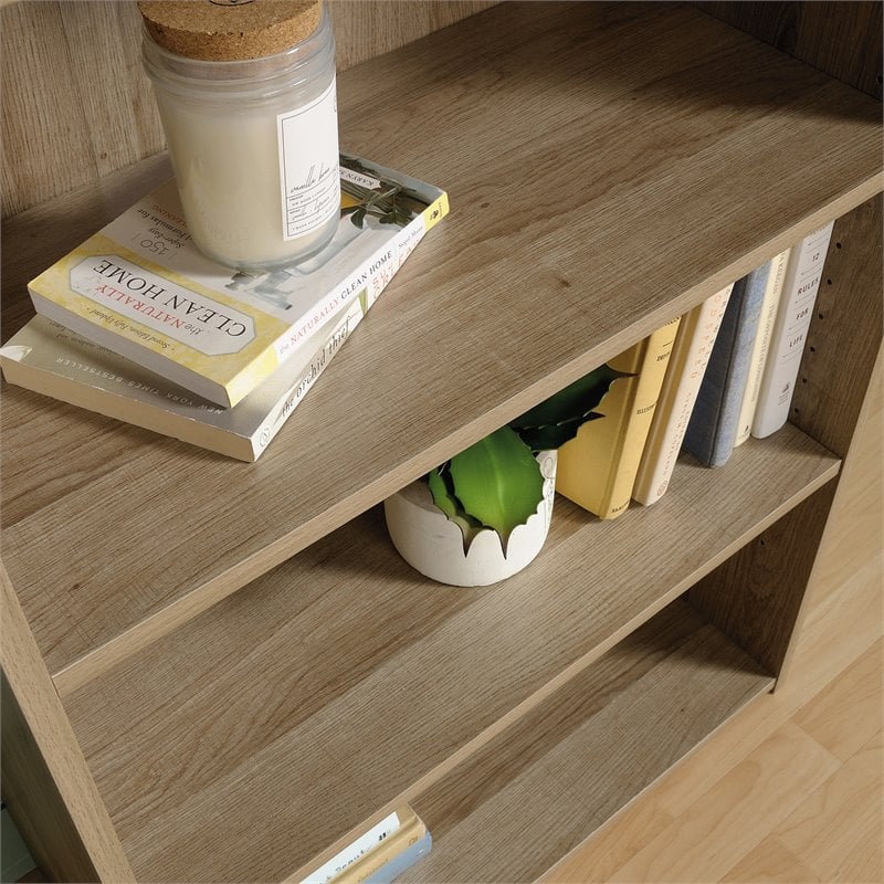 Sauder Beginnings Modern Engineered Wood 3-Shelf Bookcase in Summer Oak