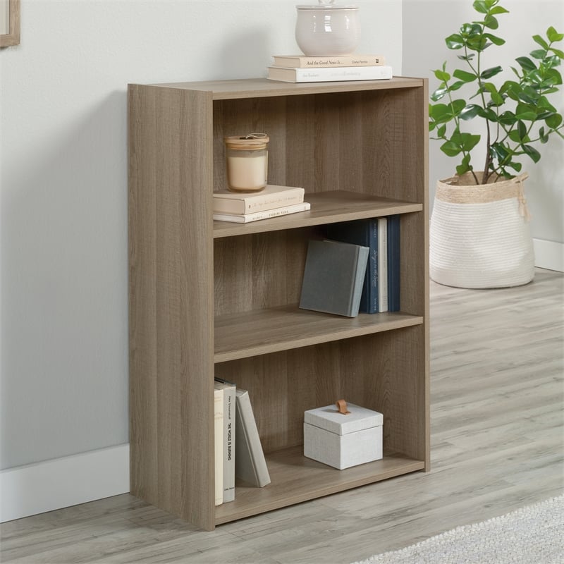 Sauder Beginnings Engineered Wood 3-Shelf Bookcase in Summer Oak