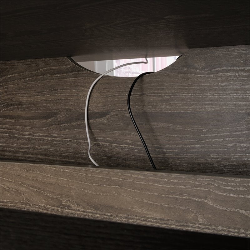 Sauder Hammond Engineered Wood Executive Desk in Emery Oak Finish