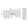Sauder Hammond Engineered Wood Executive Desk in Emery Oak Finish