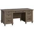 Sauder Hammond Engineered Wood Executive Desk in Emery Oak Finish