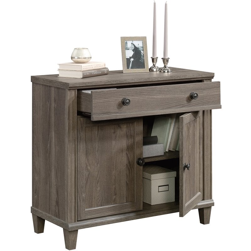 Sauder 2-Door Storage Cabinet Chalk Oak