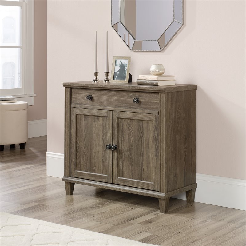 Sauder 2-Door Storage Cabinet Chalk Oak