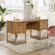 Sauder Coral Cape Engineered Wood Computer Desk in Sindoori Mango/Brown