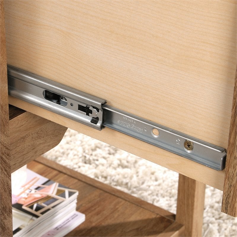Sauder Coral Cape Engineered Wood Computer Desk in Sindoori Mango/Brown