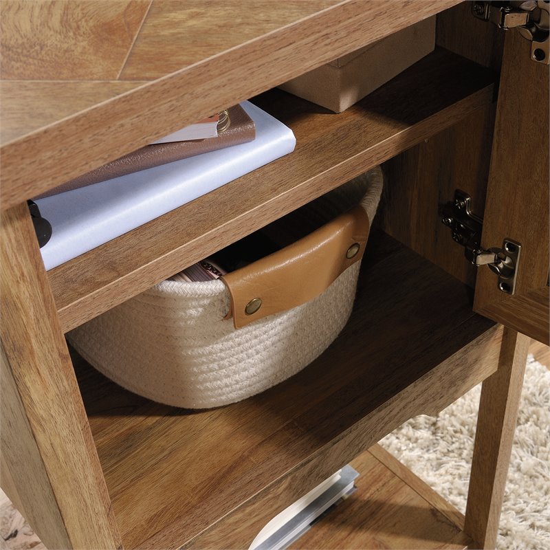 Sauder Coral Cape Engineered Wood Computer Desk in Sindoori Mango/Brown