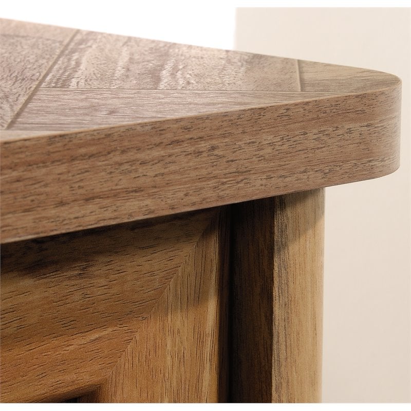 Sauder Coral Cape Engineered Wood Computer Desk in Sindoori Mango/Brown
