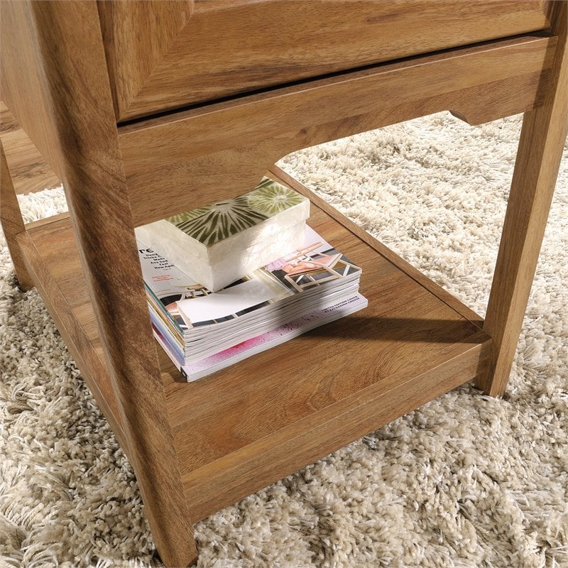 Sauder Coral Cape Engineered Wood Computer Desk in Sindoori Mango/Brown