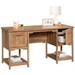 Sauder Coral Cape Engineered Wood Computer Desk in Sindoori Mango/Brown
