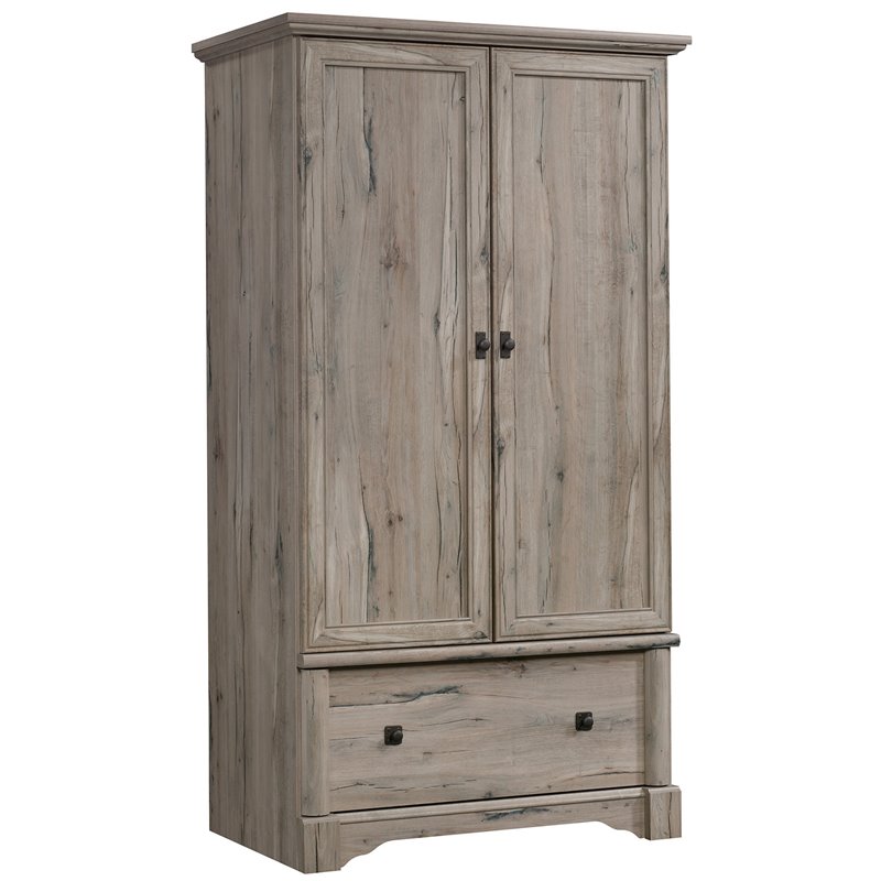 sauder palladia contemporary wood bedroom armoire with ...