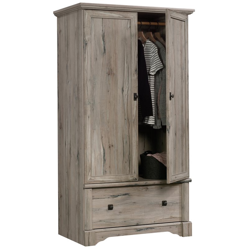 Sauder Palladia Contemporary Wood Bedroom Armoire with Garment Rod