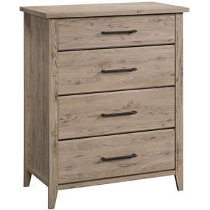 sauder summit station contemporary wood 4-drawer bedroom chest in laurel oak