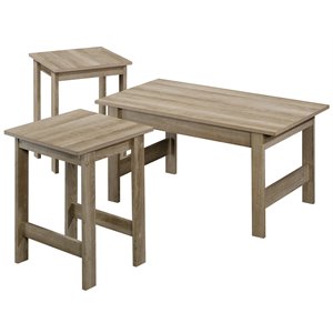 sauder beginnings engineered wood 3-piece coffee table set