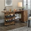 Sauder Engineered Wood Sewing Craft Cart in Vintage Oak Finish