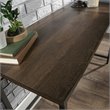 Sauder North Avenue Mid-Century Wood and Metal L-Shape Desk in Smoked Oak